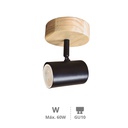 Aplique de teto simples Série Rintela GU10 Preto