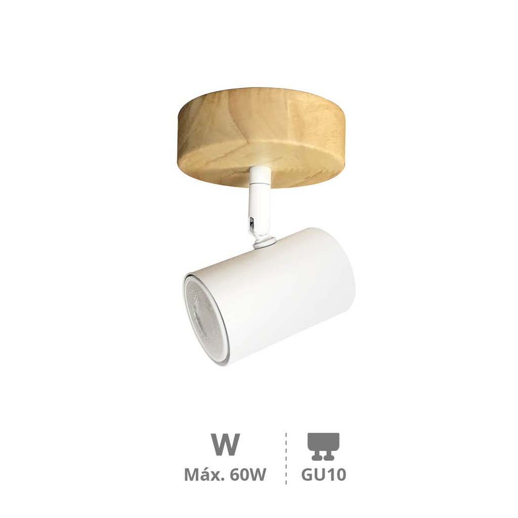 Aplique de teto simples Série Rintela GU10 Branco