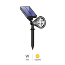 Piquet de jardin solaire LED Alezu 4200K IP67 réglable
