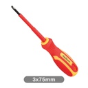 Tournevis isolé plat 3x75 mm