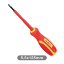 Chave de fendas com isolamento 5,5 x 125 mm