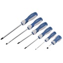 Set of 6 screwdrivers - 3 flat and 3 Philips