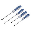 Set of 6 screwdrivers - 2 flat and 2 Philips