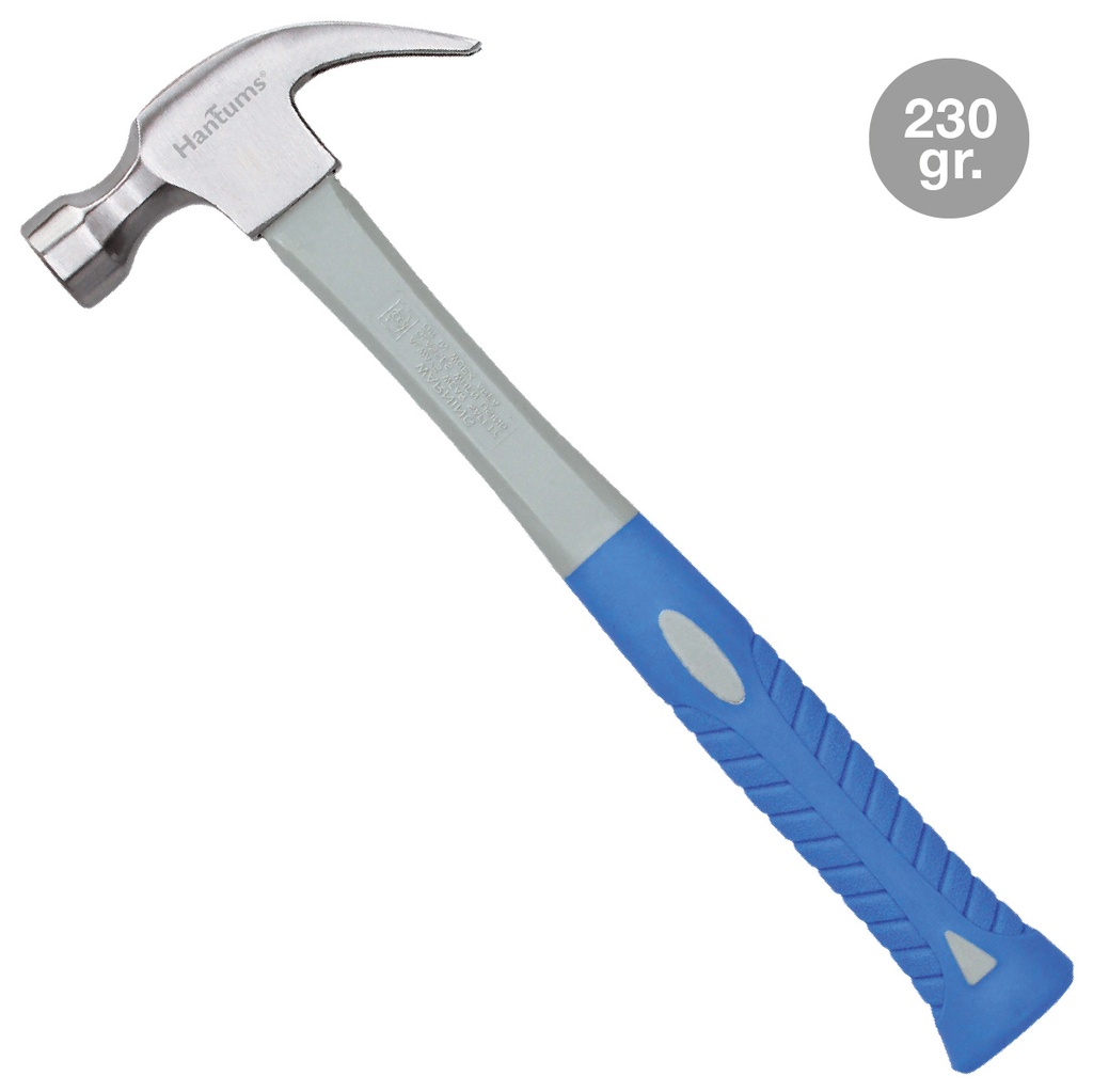 Martillo de encofrador con mango de fibra de vidrio 230gr
