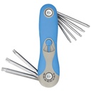 Set of 8 folding hex keys T9 a T40