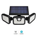 Aplique solar LED orientável Siltala 5,92 W 6500 K Negro