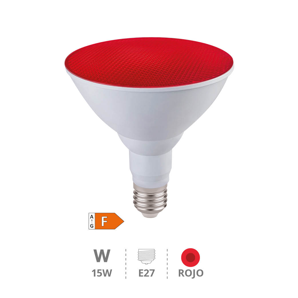 Lâmpada LED PAR38 15 W E27 Vermelha IP65