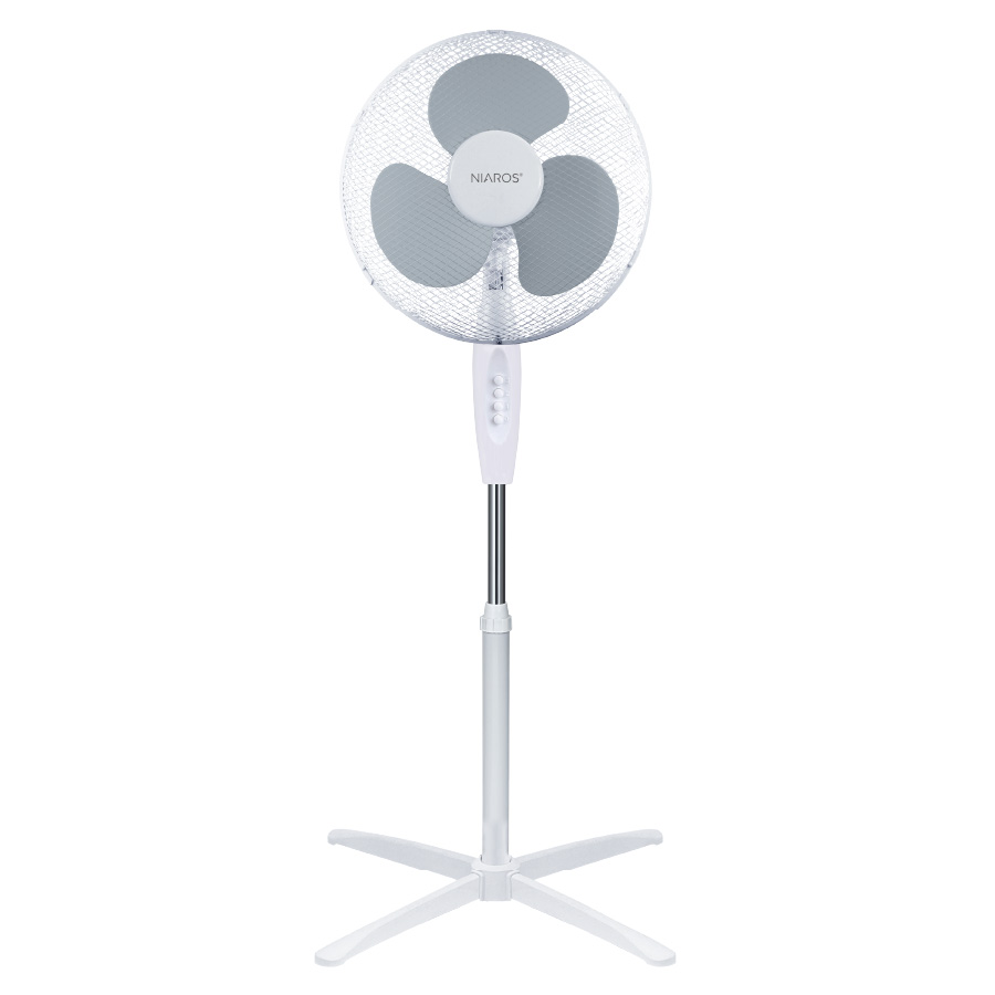 Ventilador de pie Nametil Ø43cm 45W Blanco
