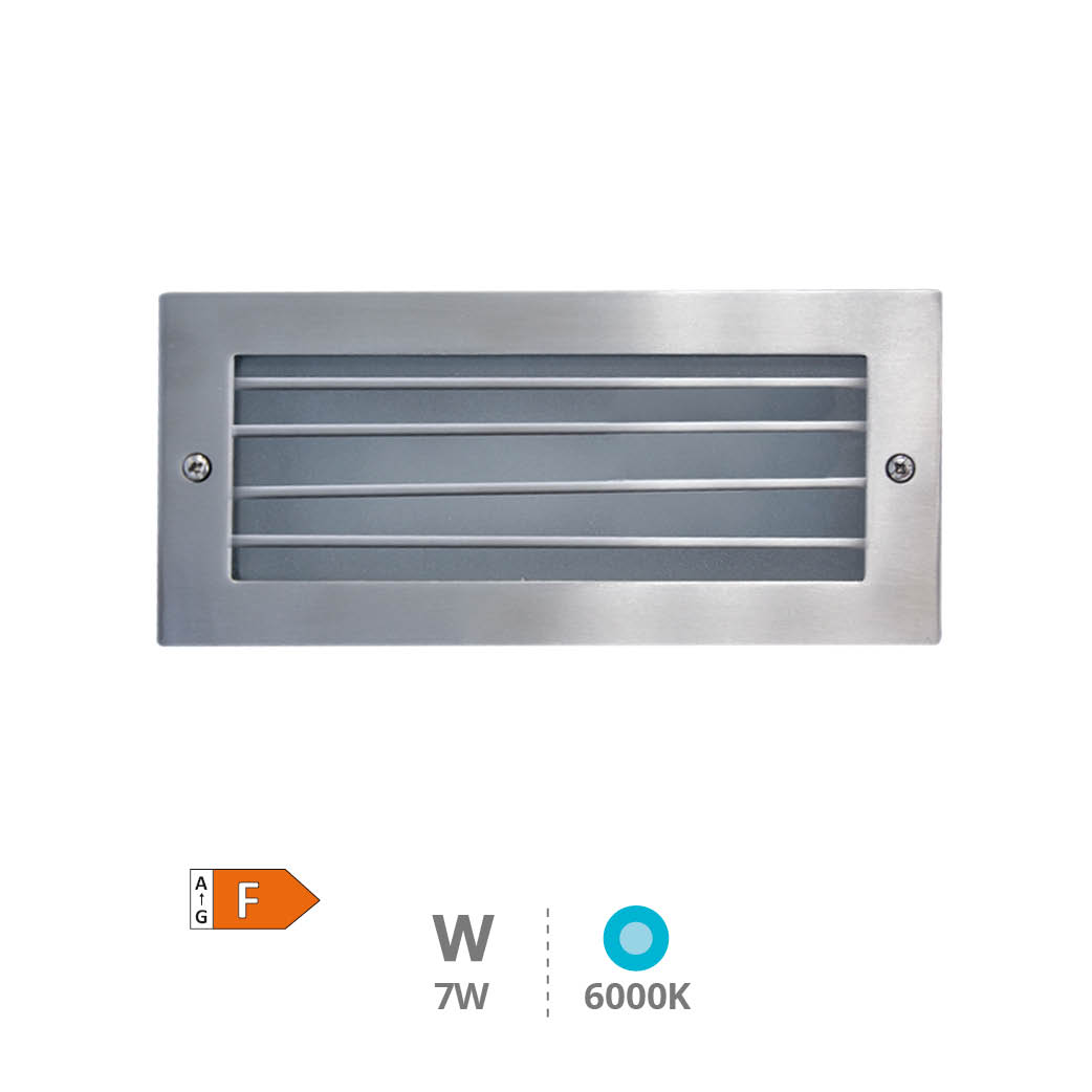 Aplique encastrável LED Durgi com grelha 5W Níquel satín