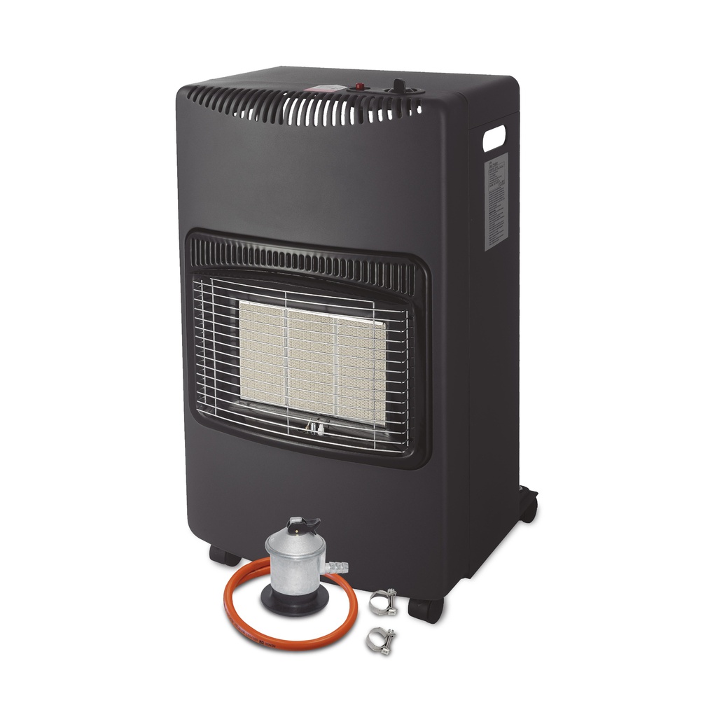 Kit estufa de gas plegable con regulador y goma de butano