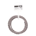 [101025018] 2.5m textile cable (2x0.75mm) Braided gray braided