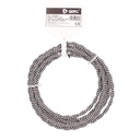 [101025023] Cable textil 2,5M (2x0.75mm) trenzado Negro/Blanco