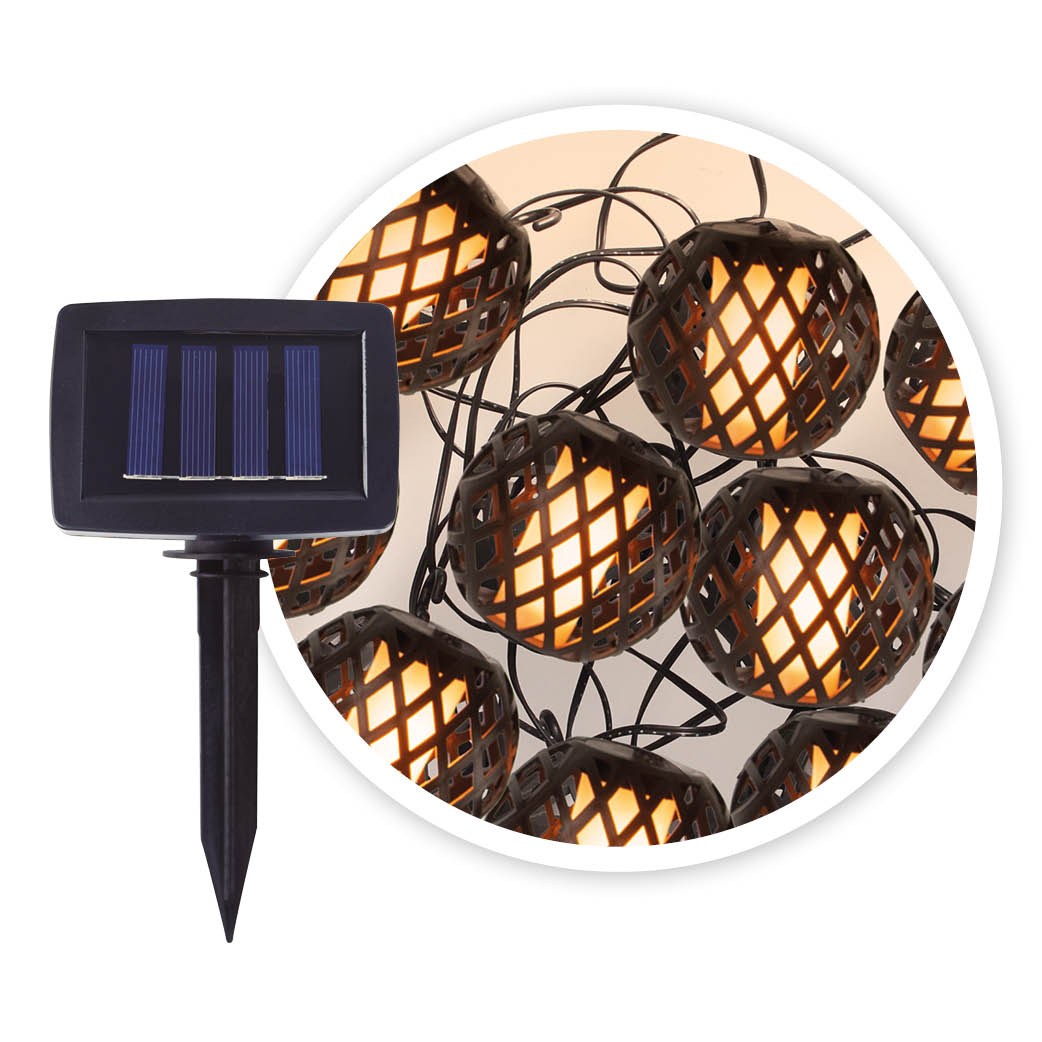 Guirlande décorative solaire LED Tenali 2 M 2600-2700K IP44