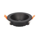 Downlight fijo redondo encastrável Undi anti-reflexo Preto