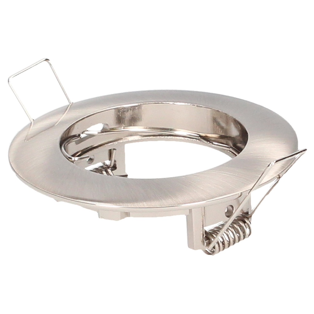 Chandur Rounded Recessed Fixed fixture for Dichroich lamps Satin Niquel