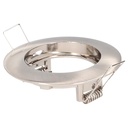 Chandur Rounded Recessed Fixed fixture for Dichroich lamps Satin Niquel
