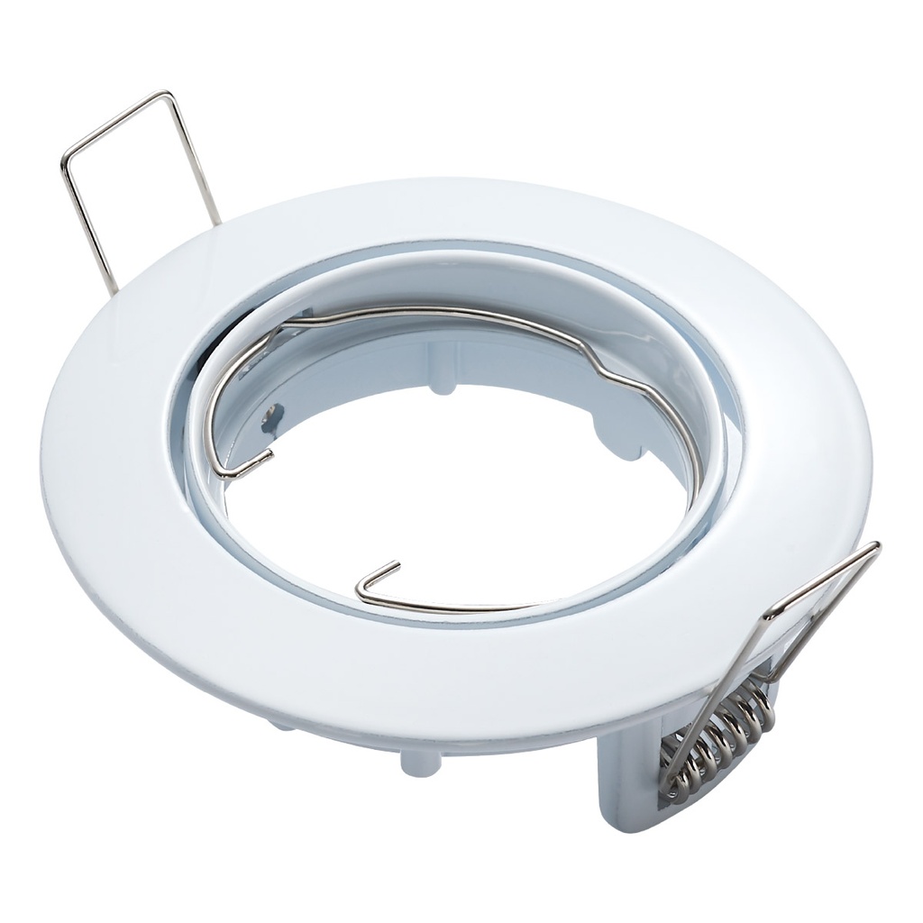 Chandur Rounded Recessed Movable Fixture for Dichroich lamps White