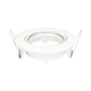 Downlight orientável redondo encastrável Chandur Branco