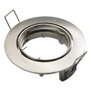 Chandur Rounded Recessed Movable Fixture for Dichroich lamps Satin Niquel