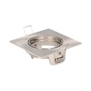 Downlight orientável quadrado encastrável Chandur Níquel satín