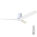 Mucari 52' DC ceiling fan with remote control CCT 3 blades White/Wood