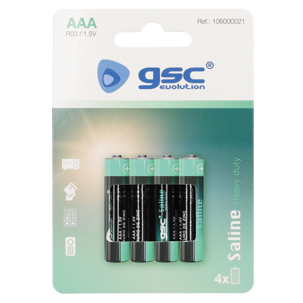 Pile saline GSC evolution R03 (AAA) Blister 4 u