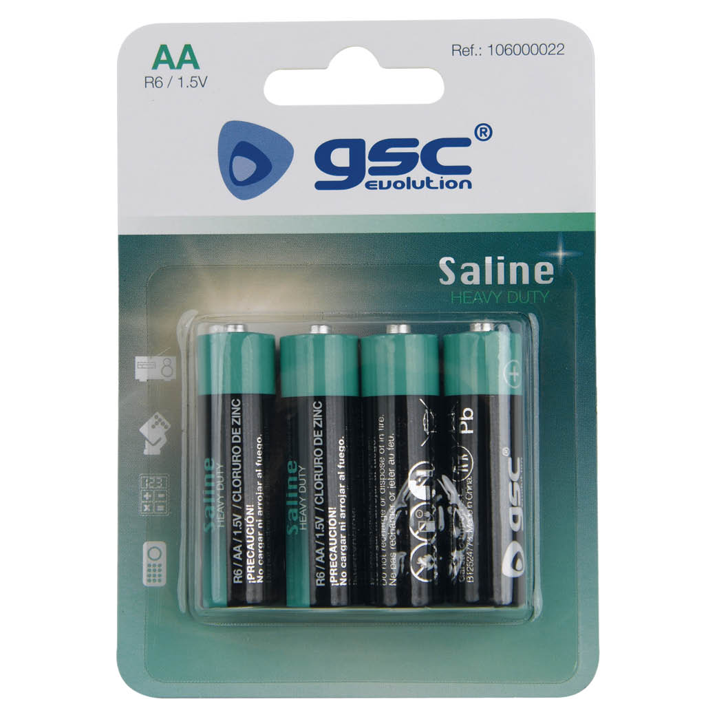 Pile saline GSC evolution R6 (AA) Blister 4 u