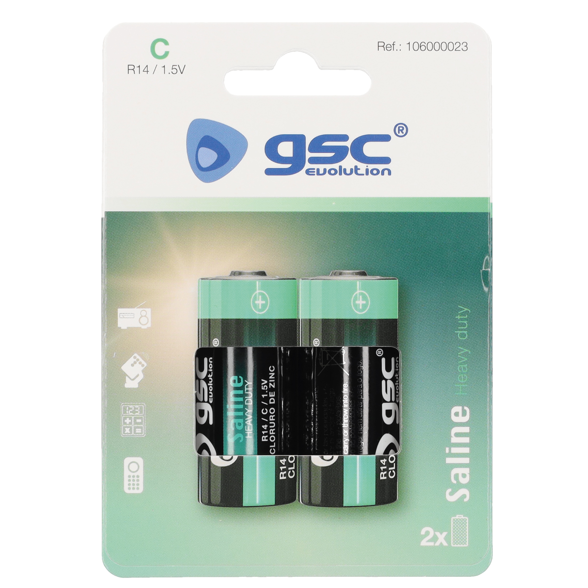 Pilha salina GSC evolution R14 (C) Blister 2 un.