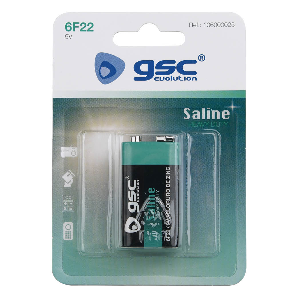 Pile saline GSC evolution 6F22 (9 V) Blister 1 u