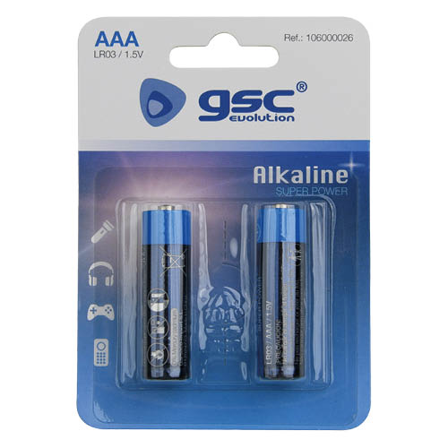 GSC evolution alkaline LR03 (AAA) Battery 2pcs/blister