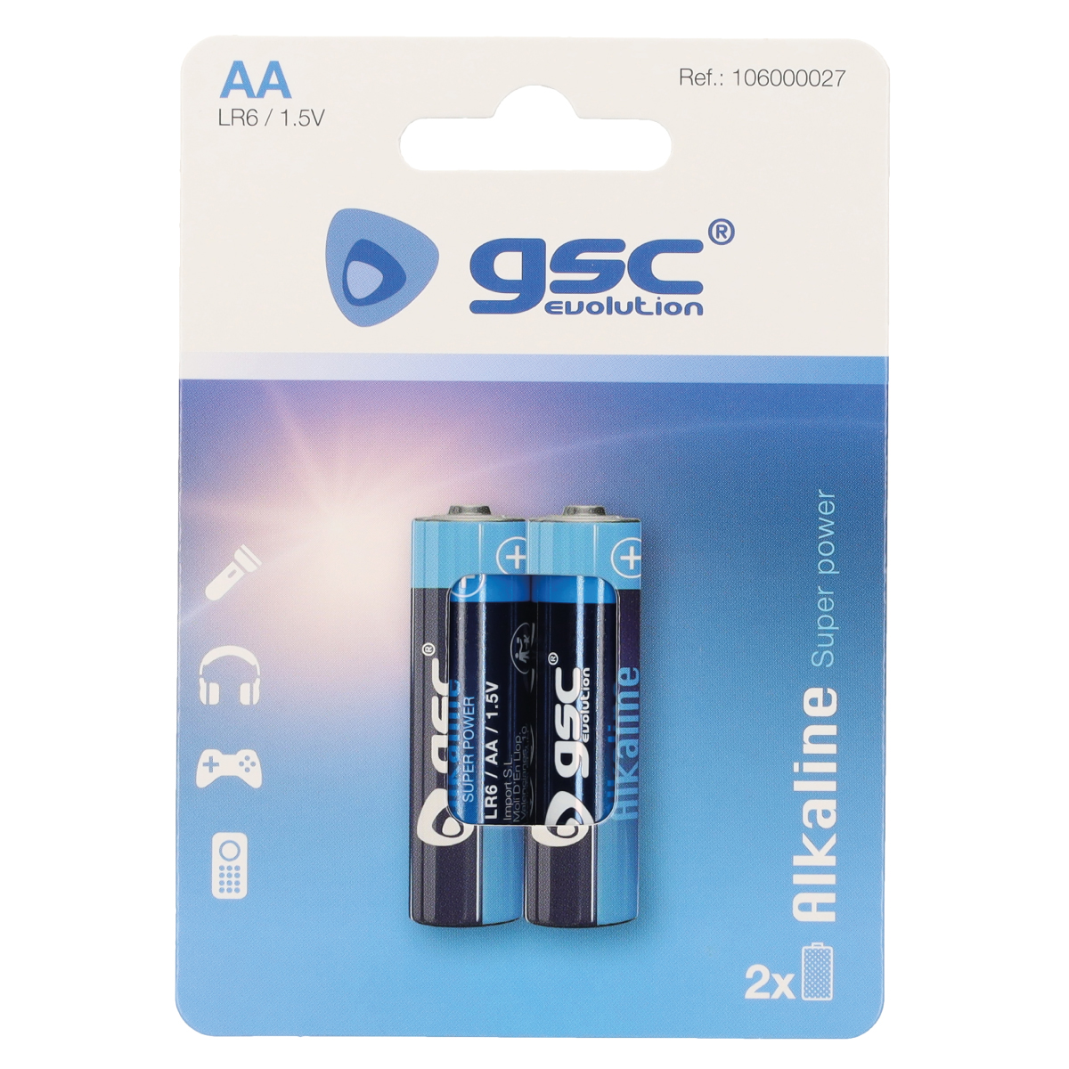 GSC evolution alkaline LR6 (AA) Battery 2pcs/blister