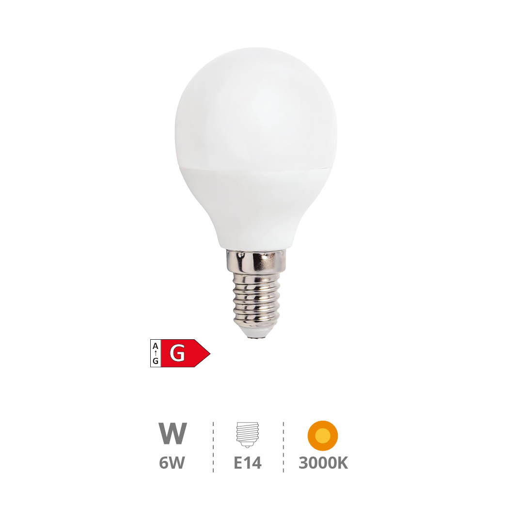 Lâmpada LED esférica 6 W E14 3000 K – Libertina