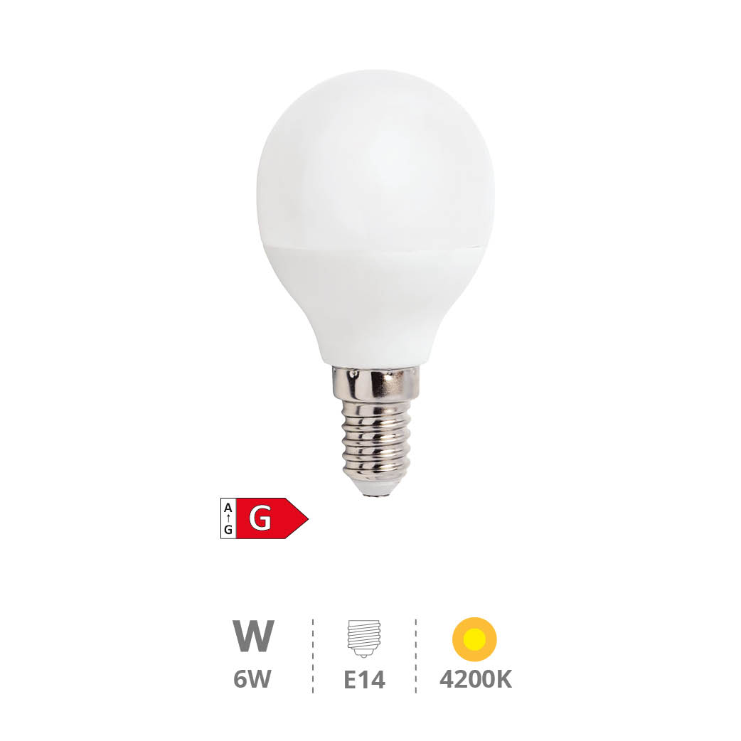 Ampoule LED sphérique 6 W E14 4200K - Libertina