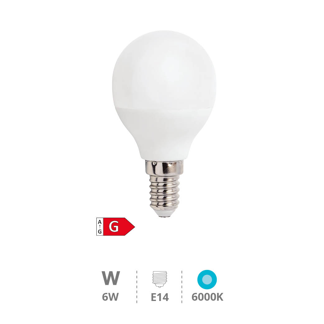 Ampoule LED sphérique 6 W E14 6000K - Libertina