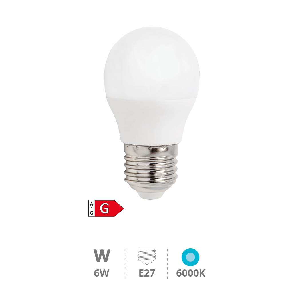 Ampoule LED sphérique 6 W E27 6000K - Libertina