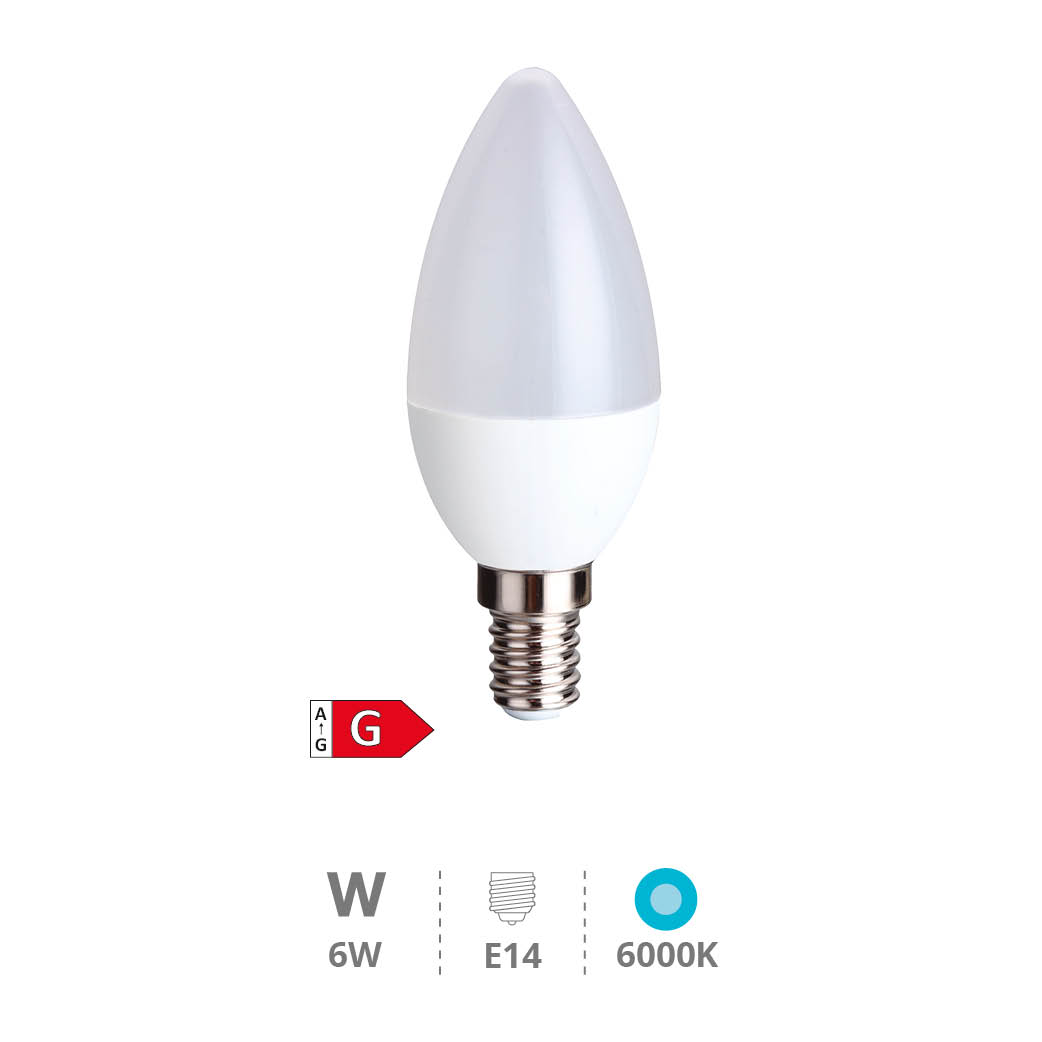 Ampoule à LED flamme 6 W E14 6000K - Libertina