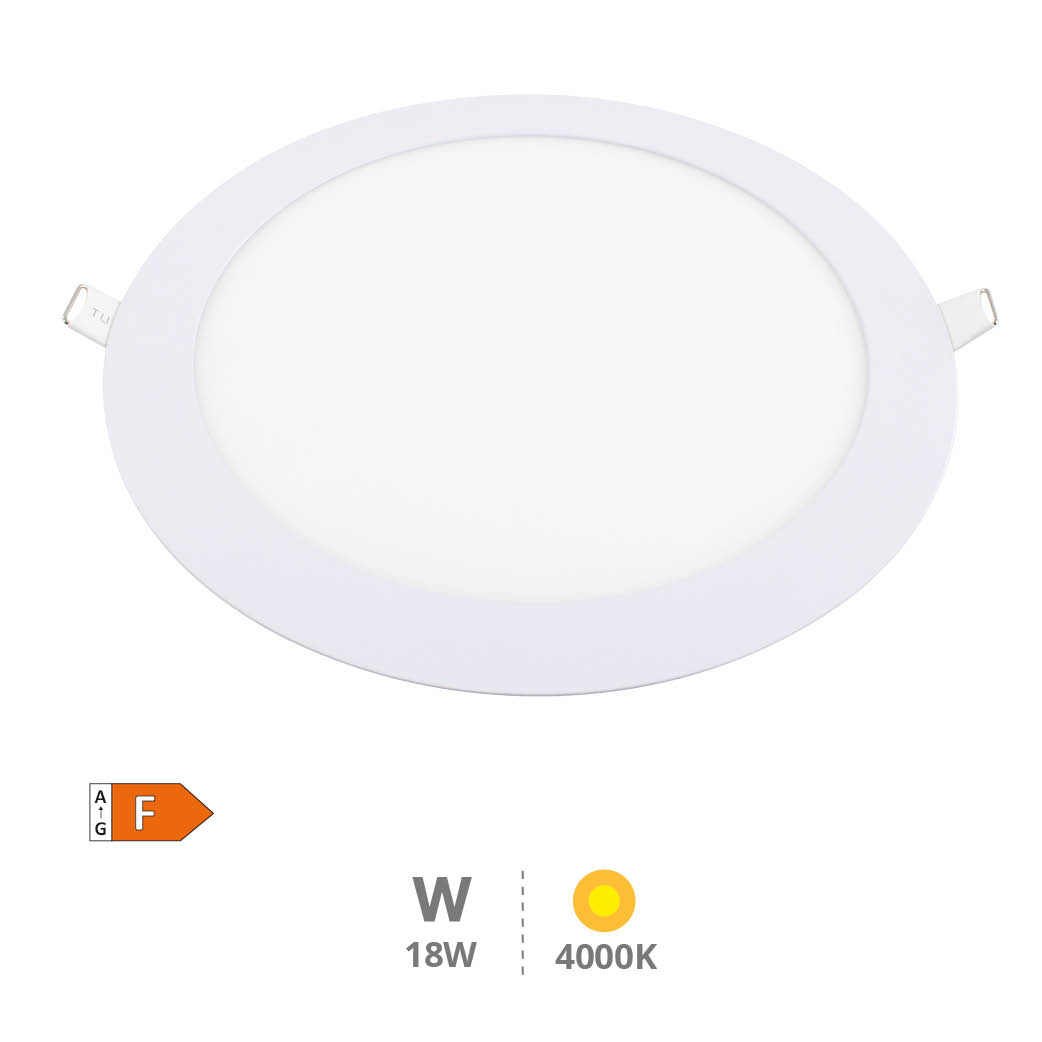 Downlight encastrável LED redonda 18 W 4000 K Branco – Libertina
