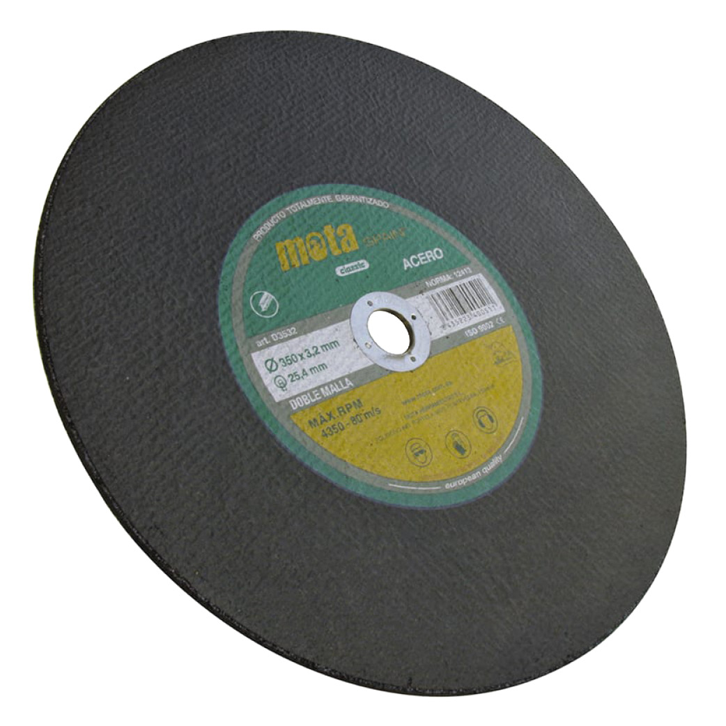 Pack 5 discos de corte de hierro 350x3.2x25.4mm