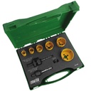 Set of 6 hole saws 19, 22, 32, 38, 44 y 57mm