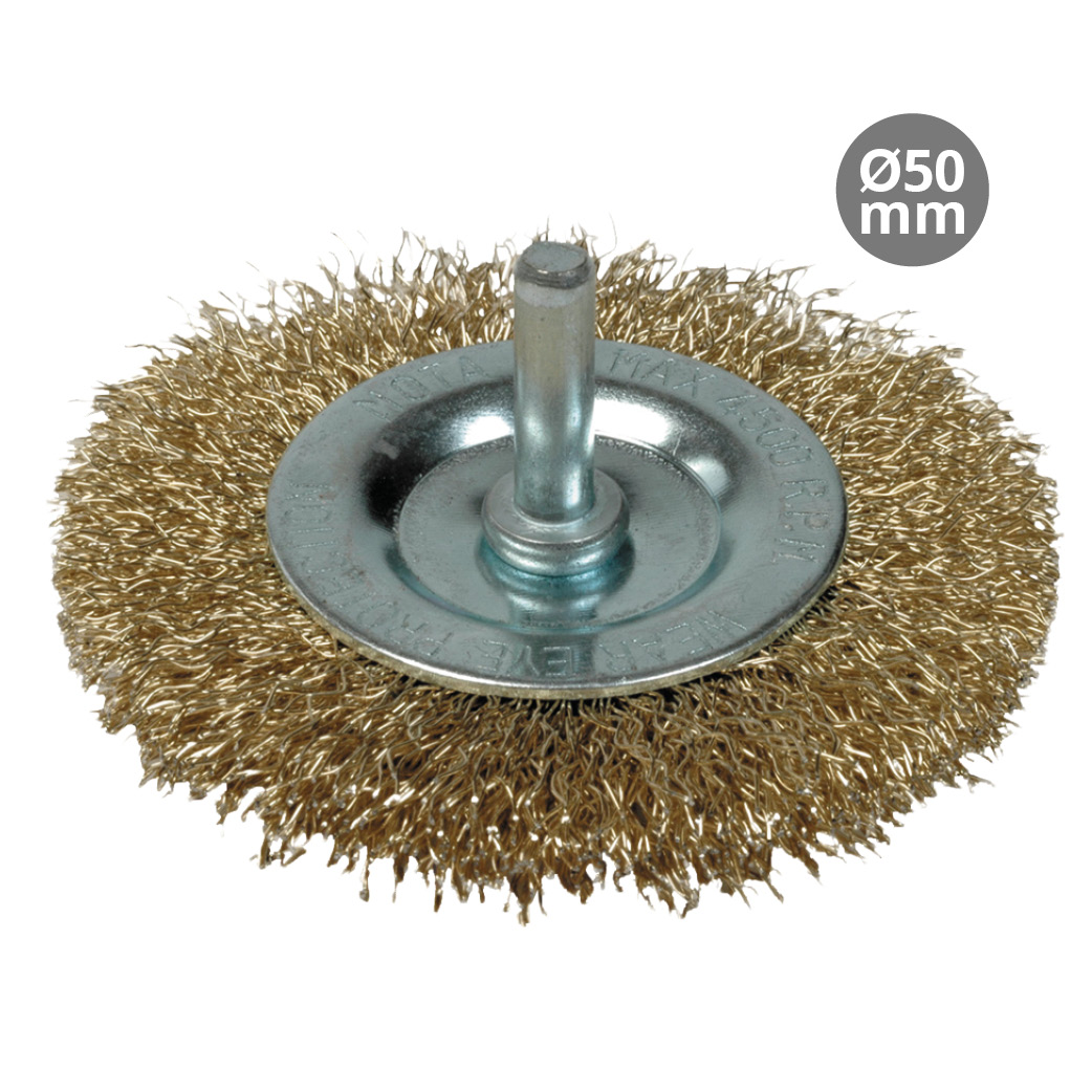 Circular wire brush with 50mm spike