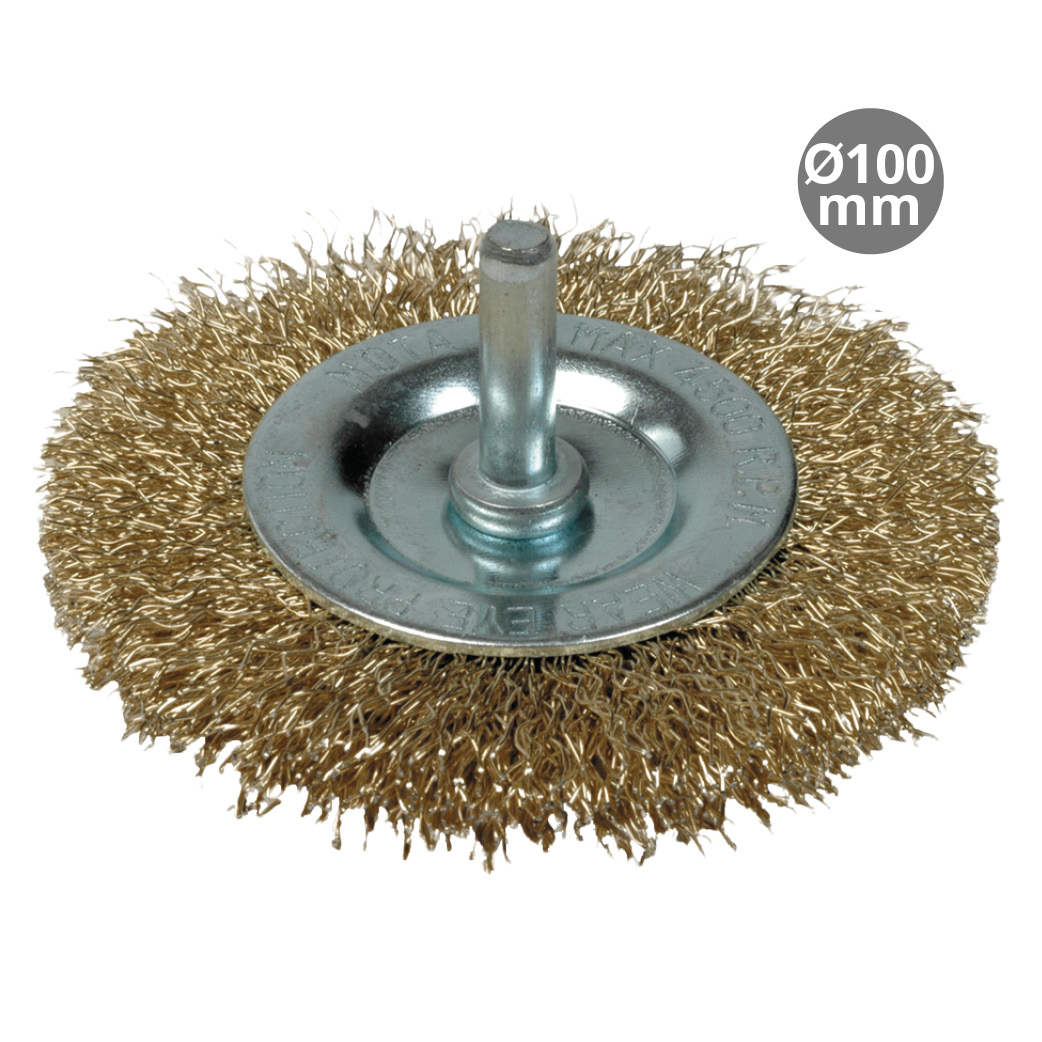 Circular wire brush with 100mm spike
