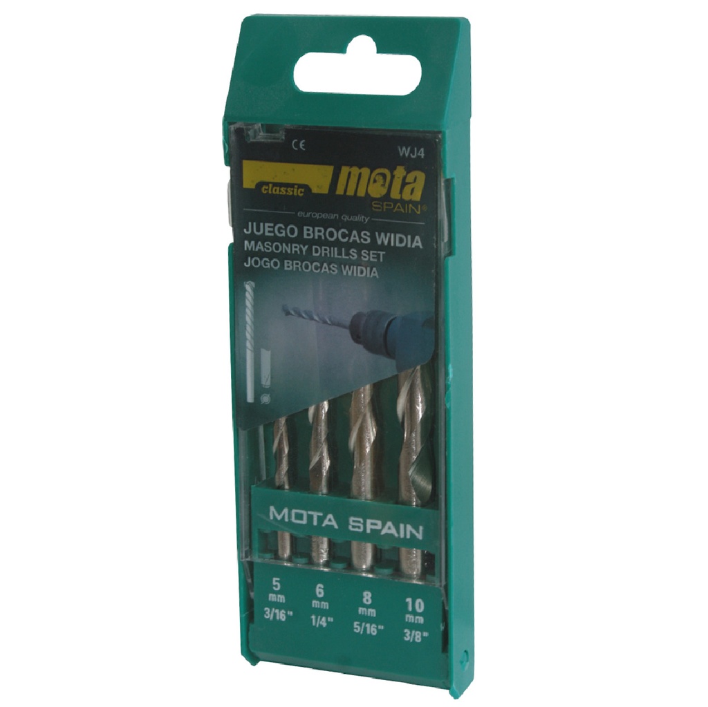 Set of 4 masonry drills