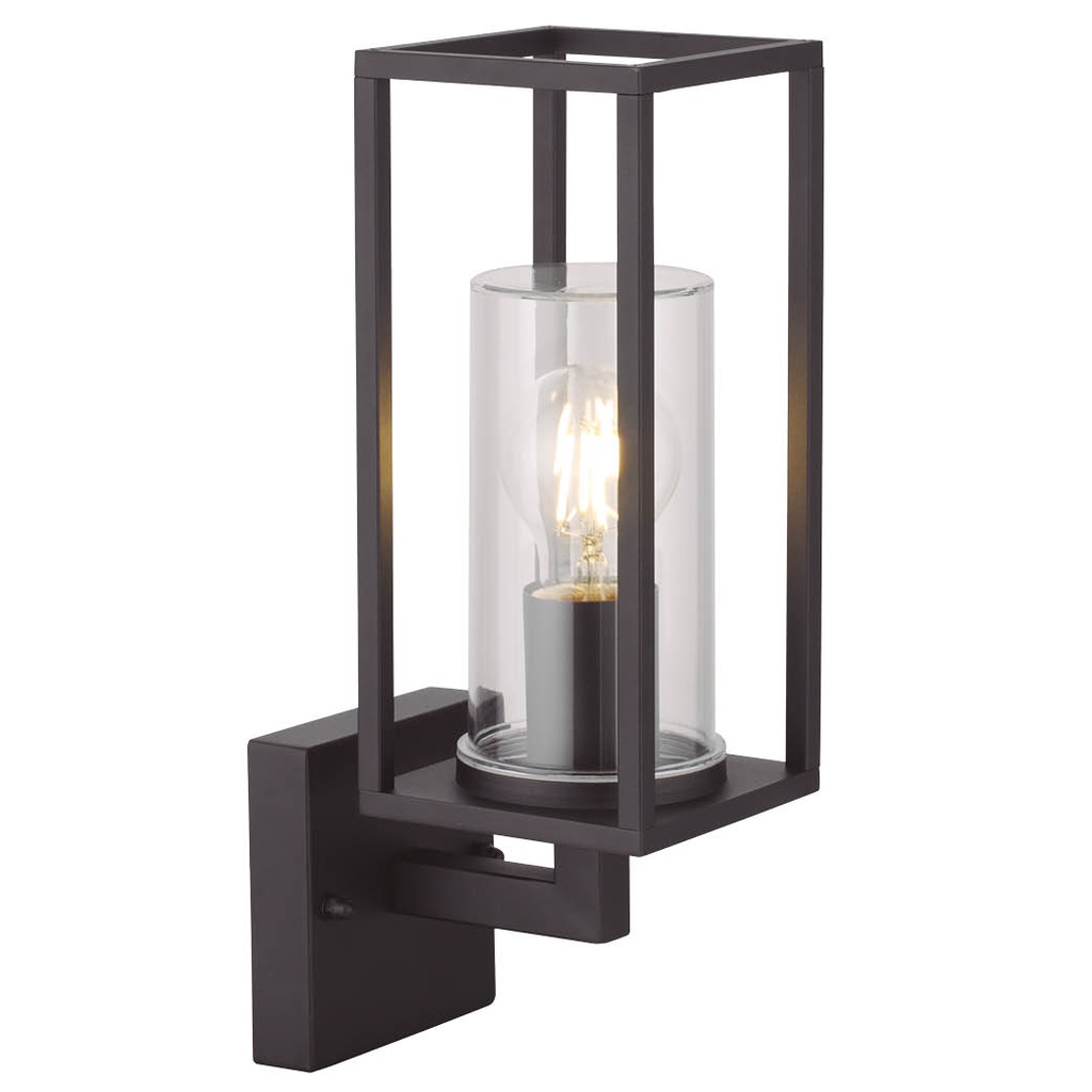 Candeeiro de parede exterior braço superior/inferior Betka E27 Cinza antracite