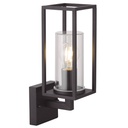 Candeeiro de parede exterior braço superior/inferior Betka E27 Cinza antracite