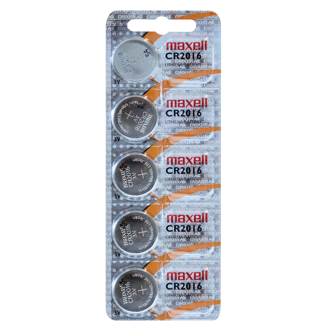 Blister 5 Pilhas botão lítio Maxell CR2016