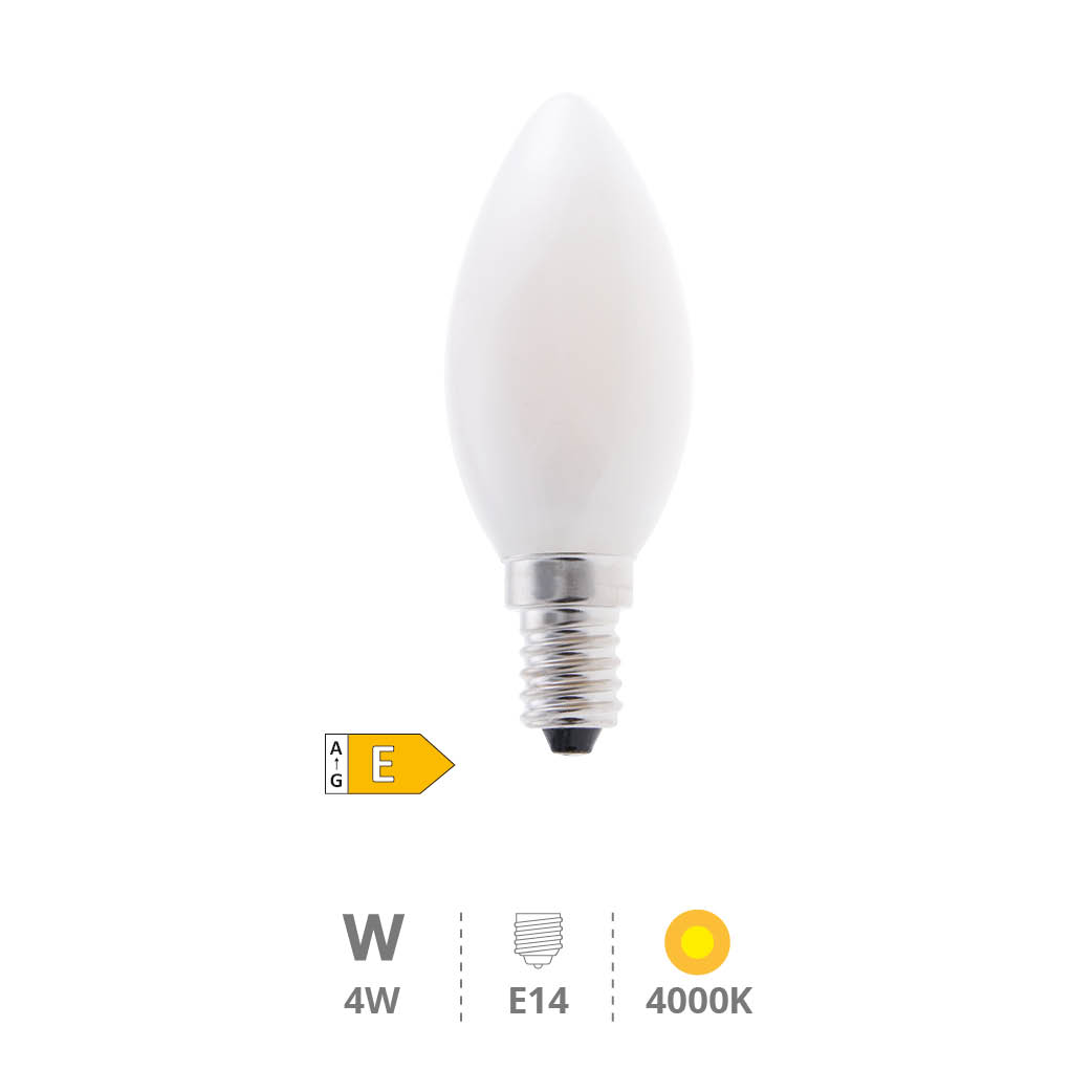Ampoule LED flamme Série Cristal 4 W E14 4000K