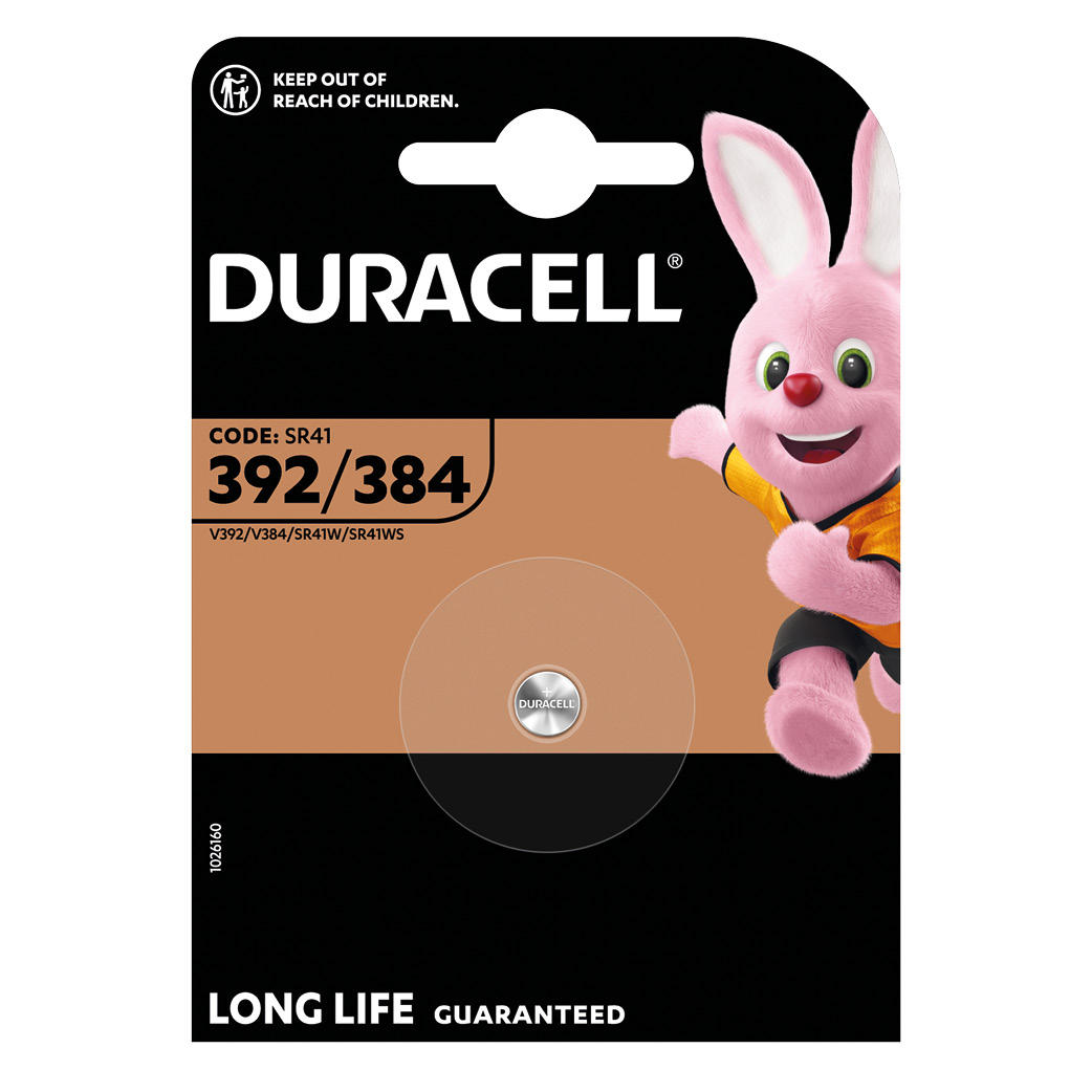Pile pour montre Duracell 384/392 (SR41) Blister 1 u
