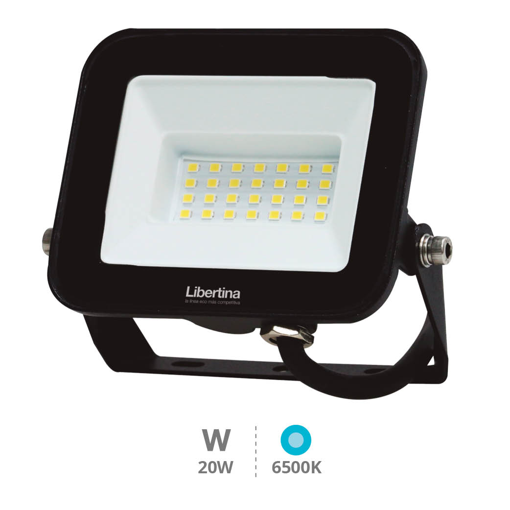 LED floodlight 20W IP65 6500K Libertina Black