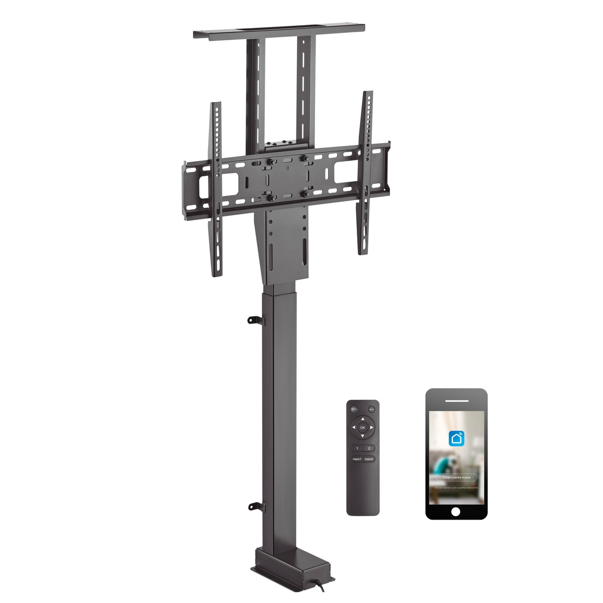 37&quot; - 80&quot; motorized TV lift stand Wifi