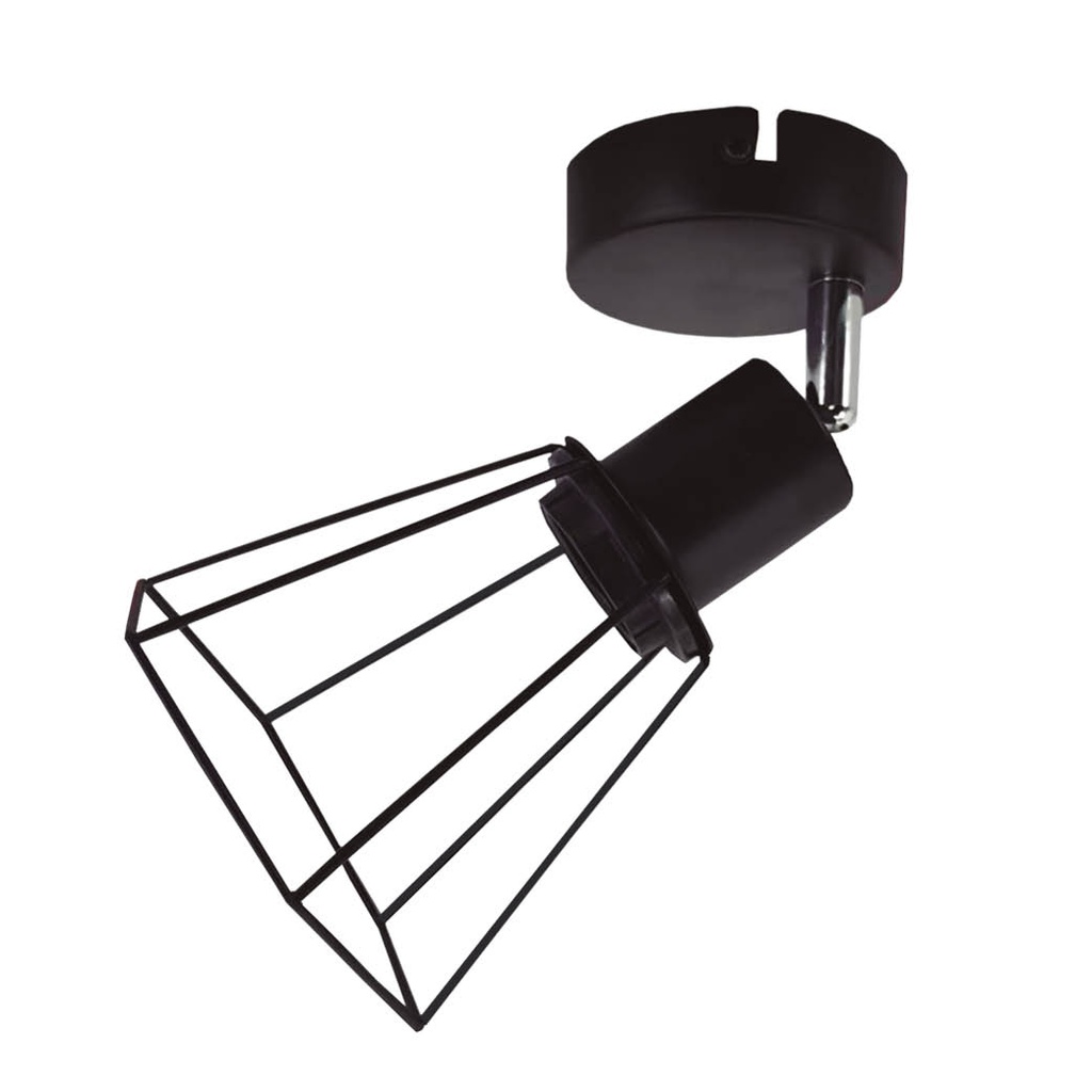 Aplique de teto simples série Bhani E27 Preto